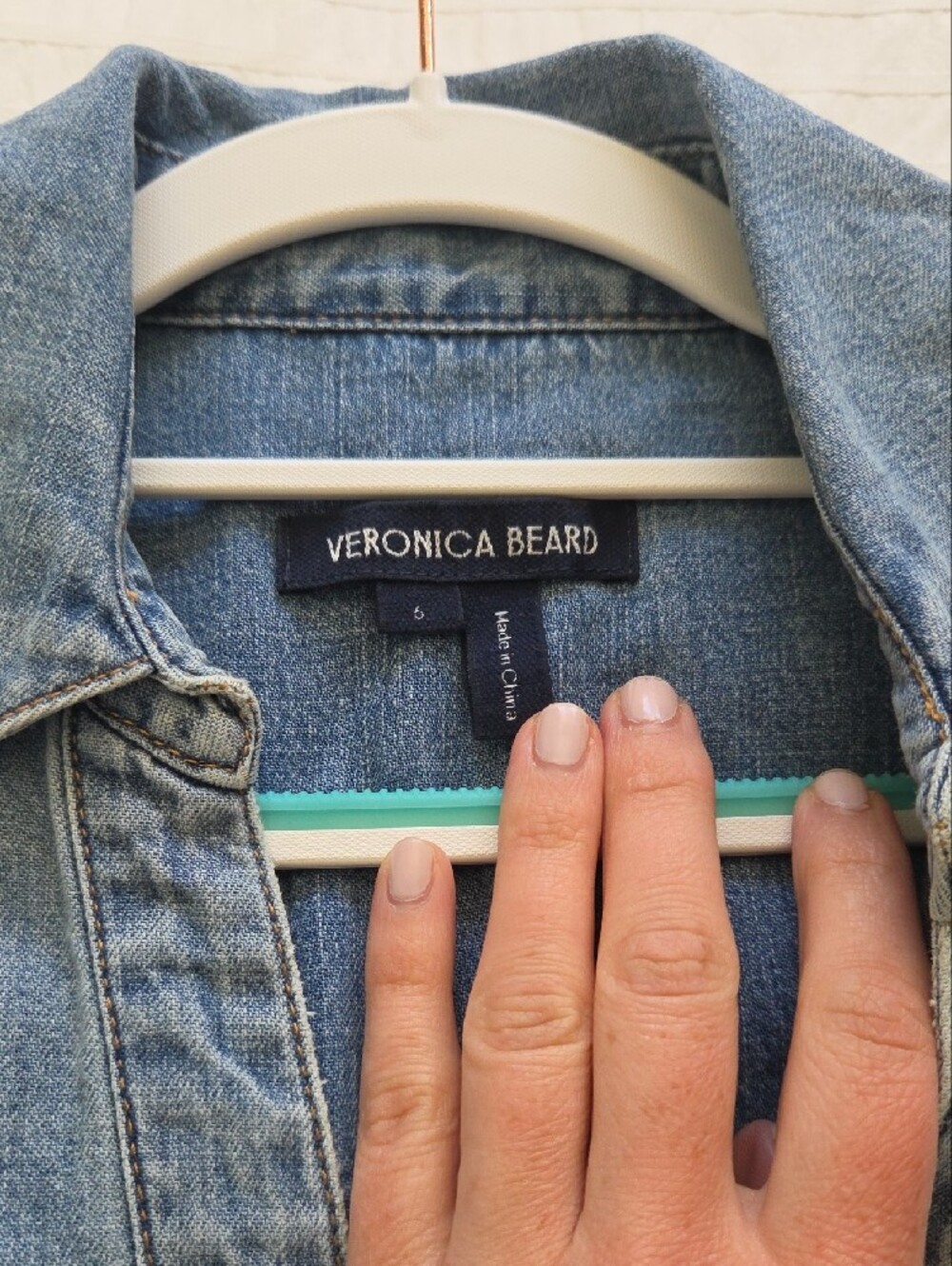 Veronica Beard Ruben Denim Midi Dress - Picture 2 of 9